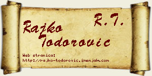 Rajko Todorović vizit kartica
